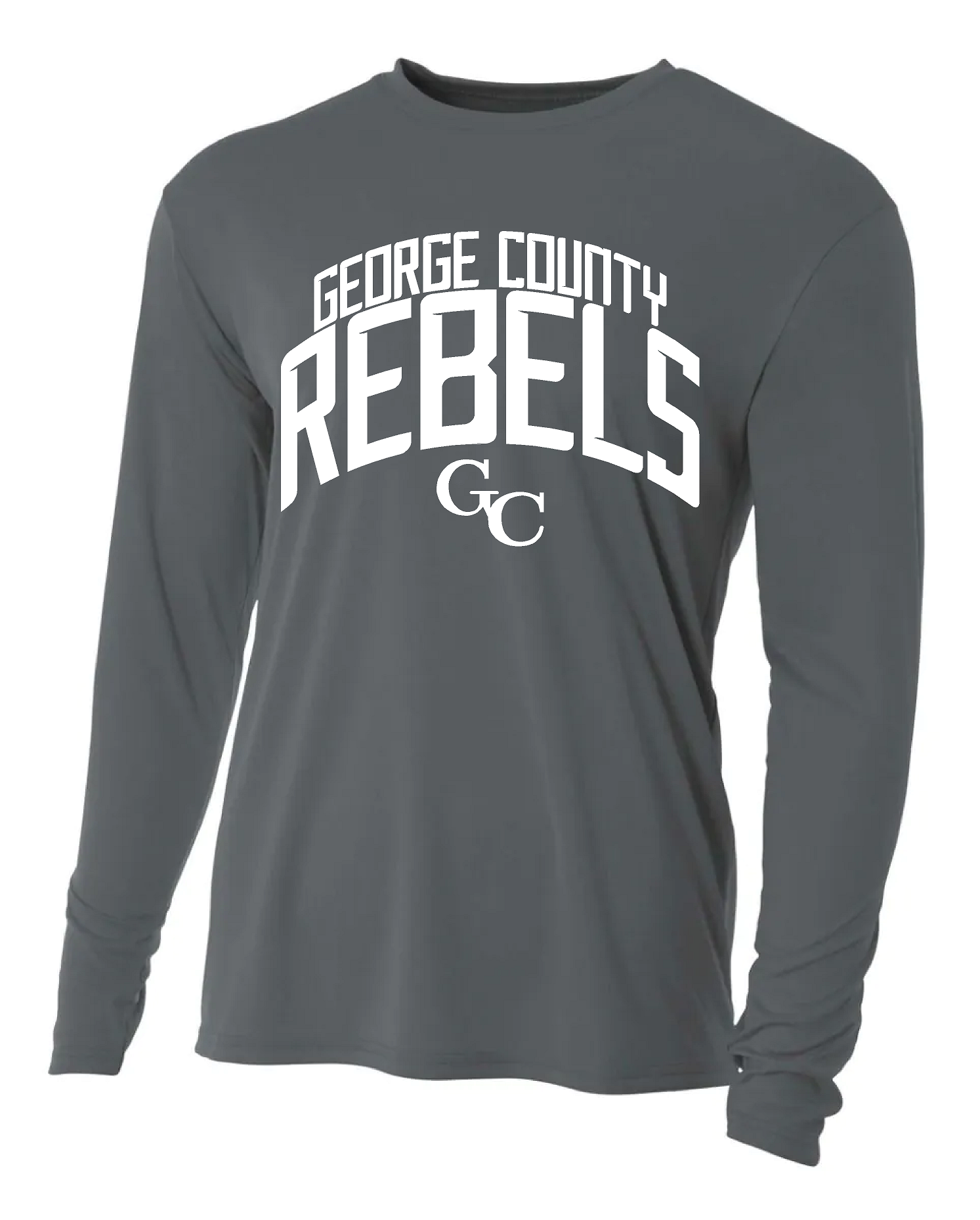 George County Rebels Arch Performance Long Sleeve Shirt (Graphite)
