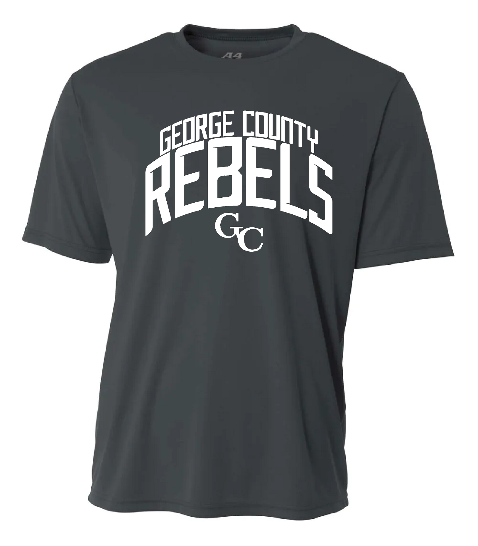 George County Rebels Arch Performance T-Shirt (Graphite)