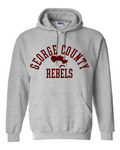 George County Rebels Stache Hoodie (Grey)
