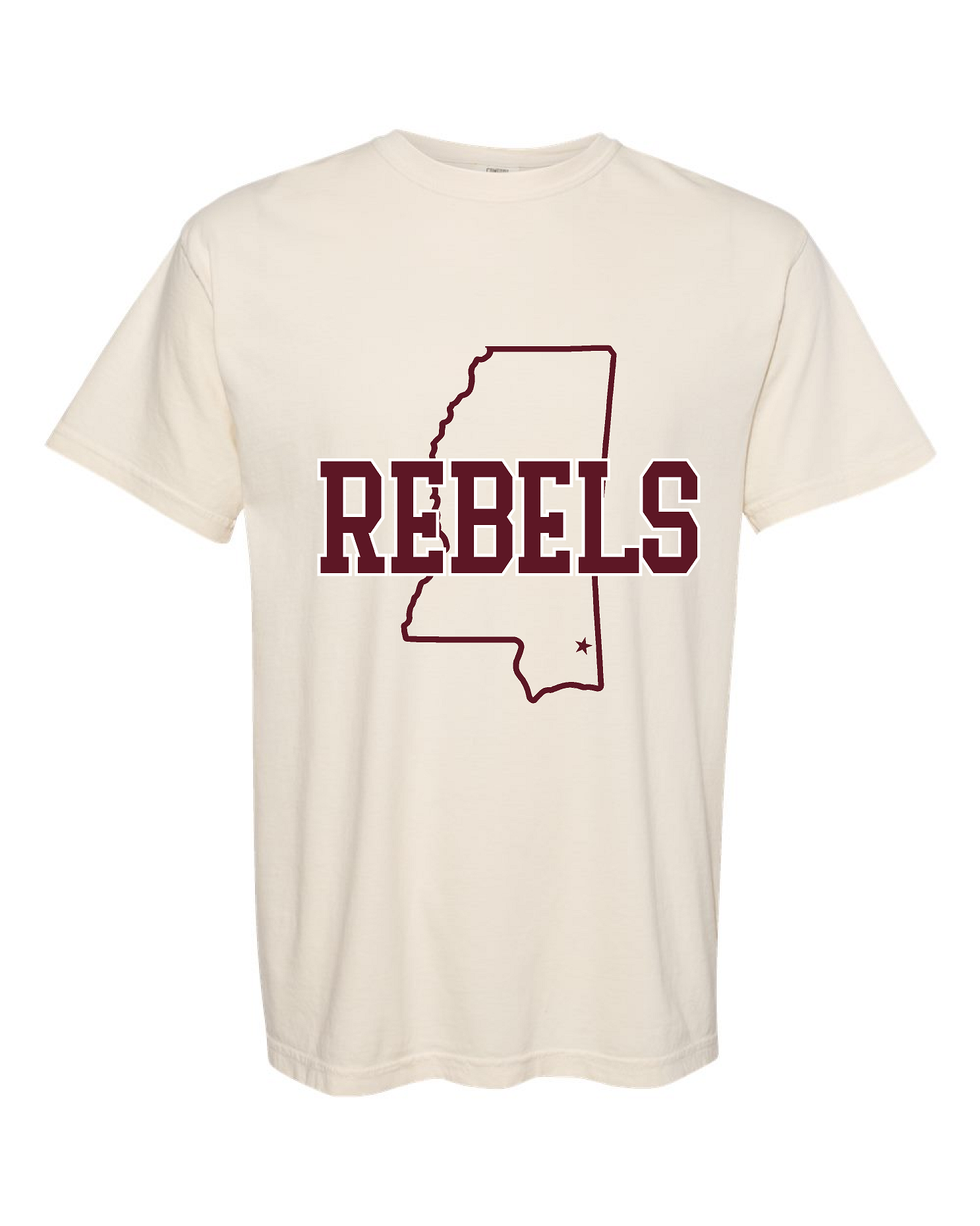 Mississippi Rebels T-Shirt (Cream)