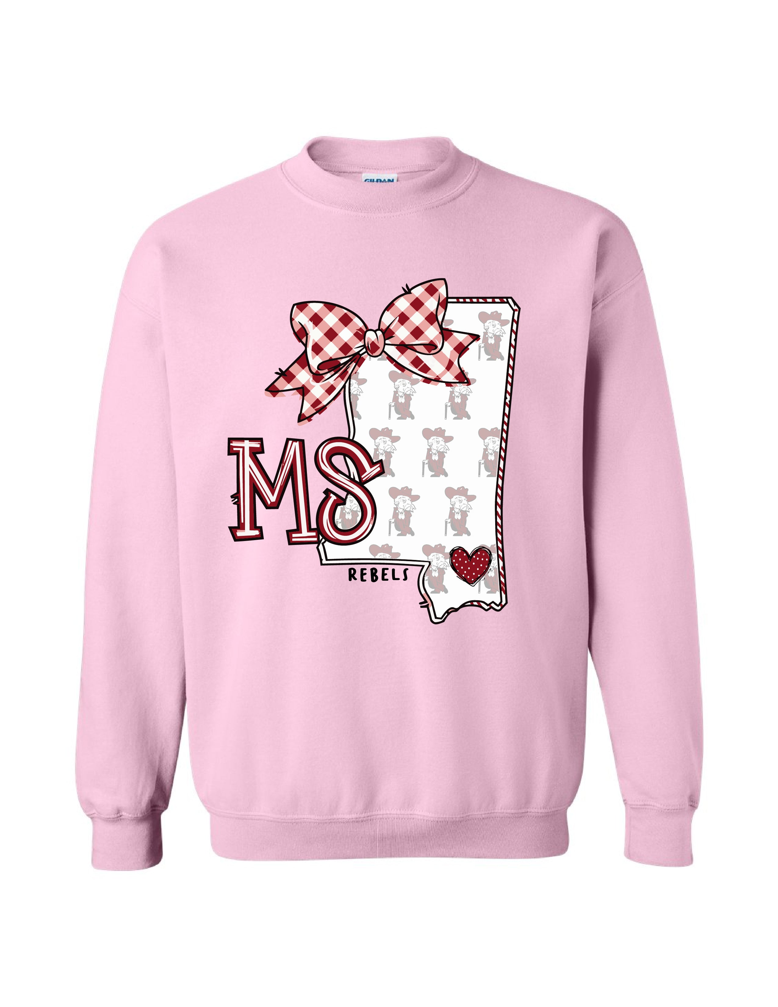 MS Rebels Pink Graphic Sweatshirt