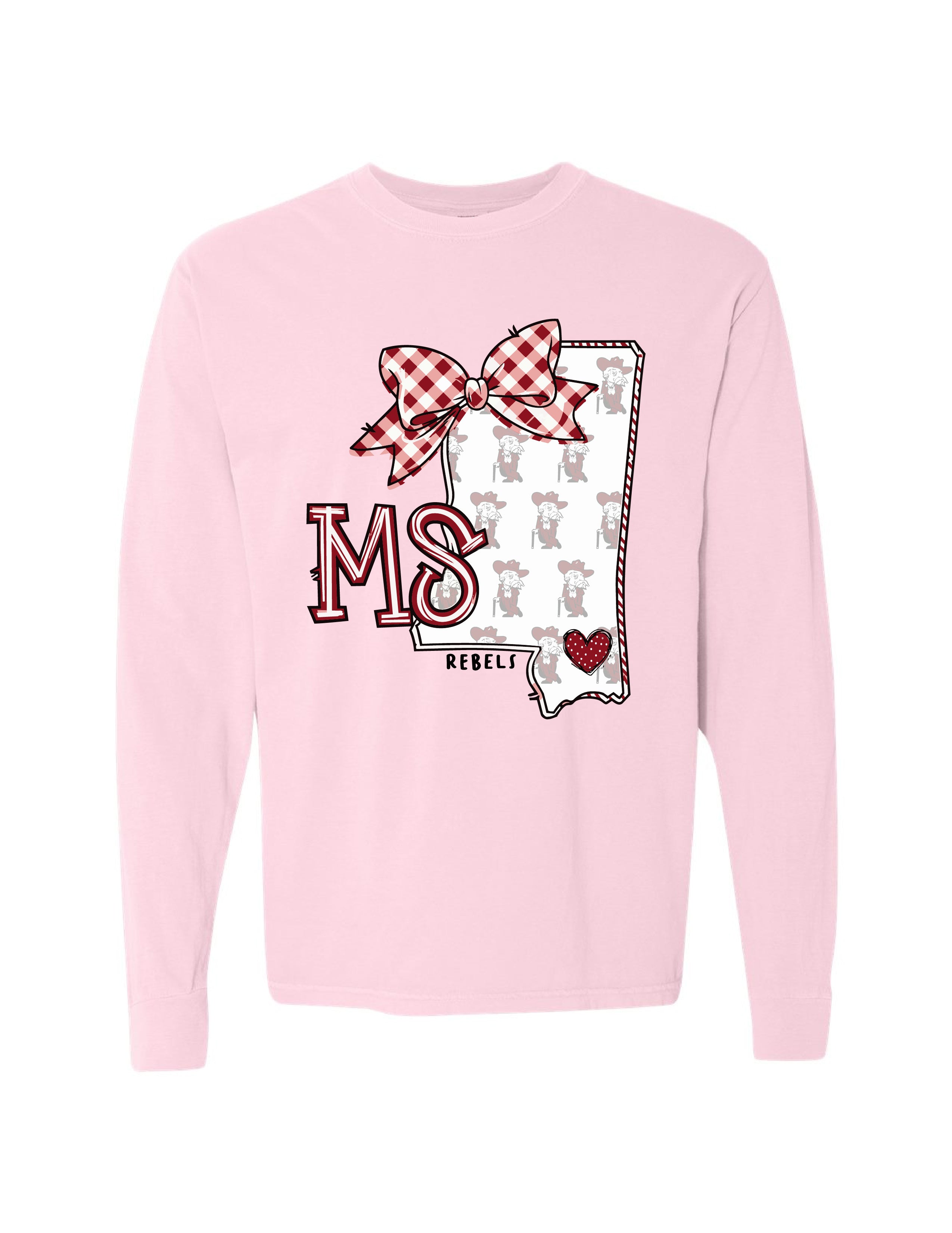 MS Rebels Pink Graphic Long Sleeve