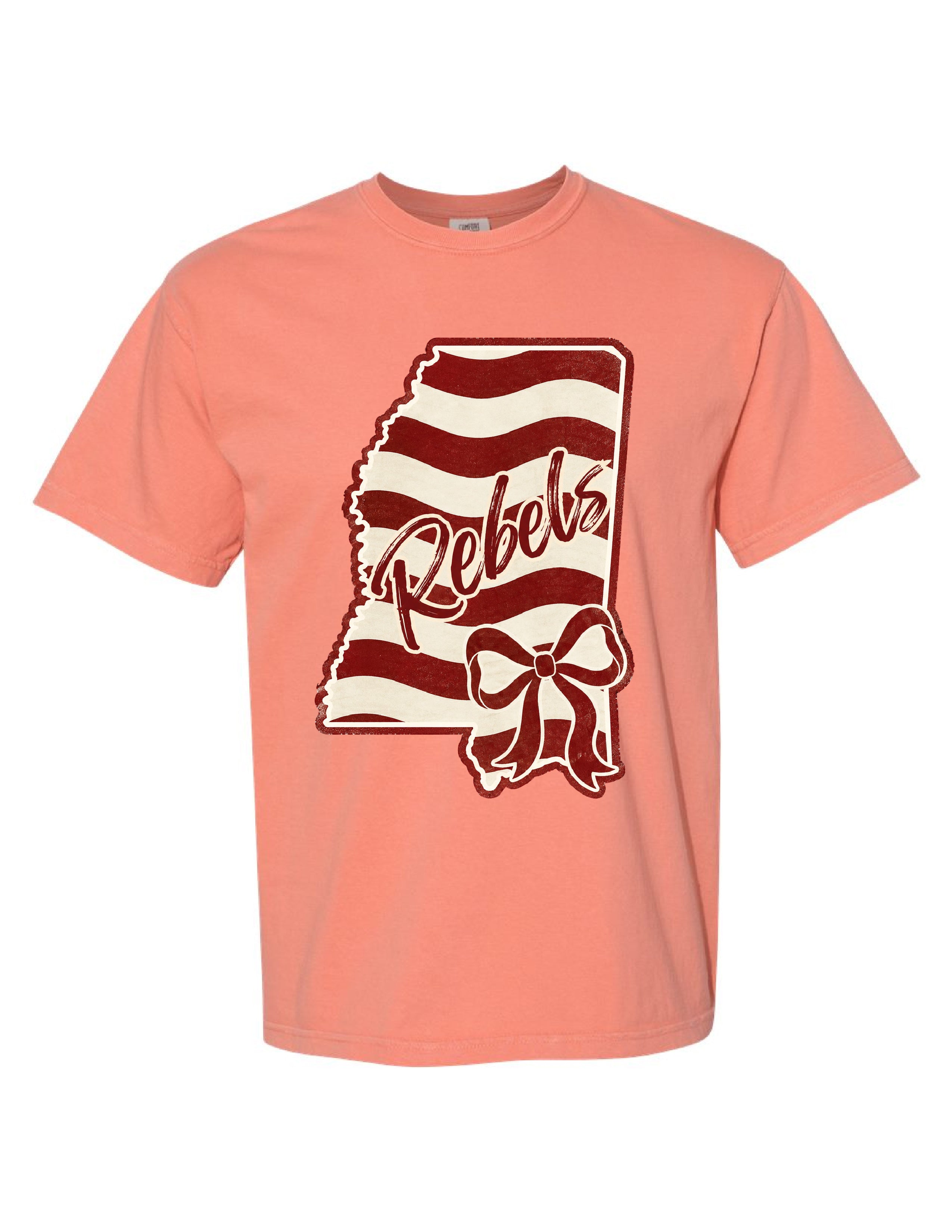 MS Rebels State Bow Comfort Colors Tee