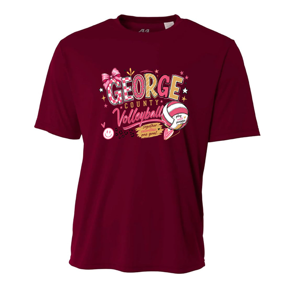 George County Volleyball Bow Cotton Tee