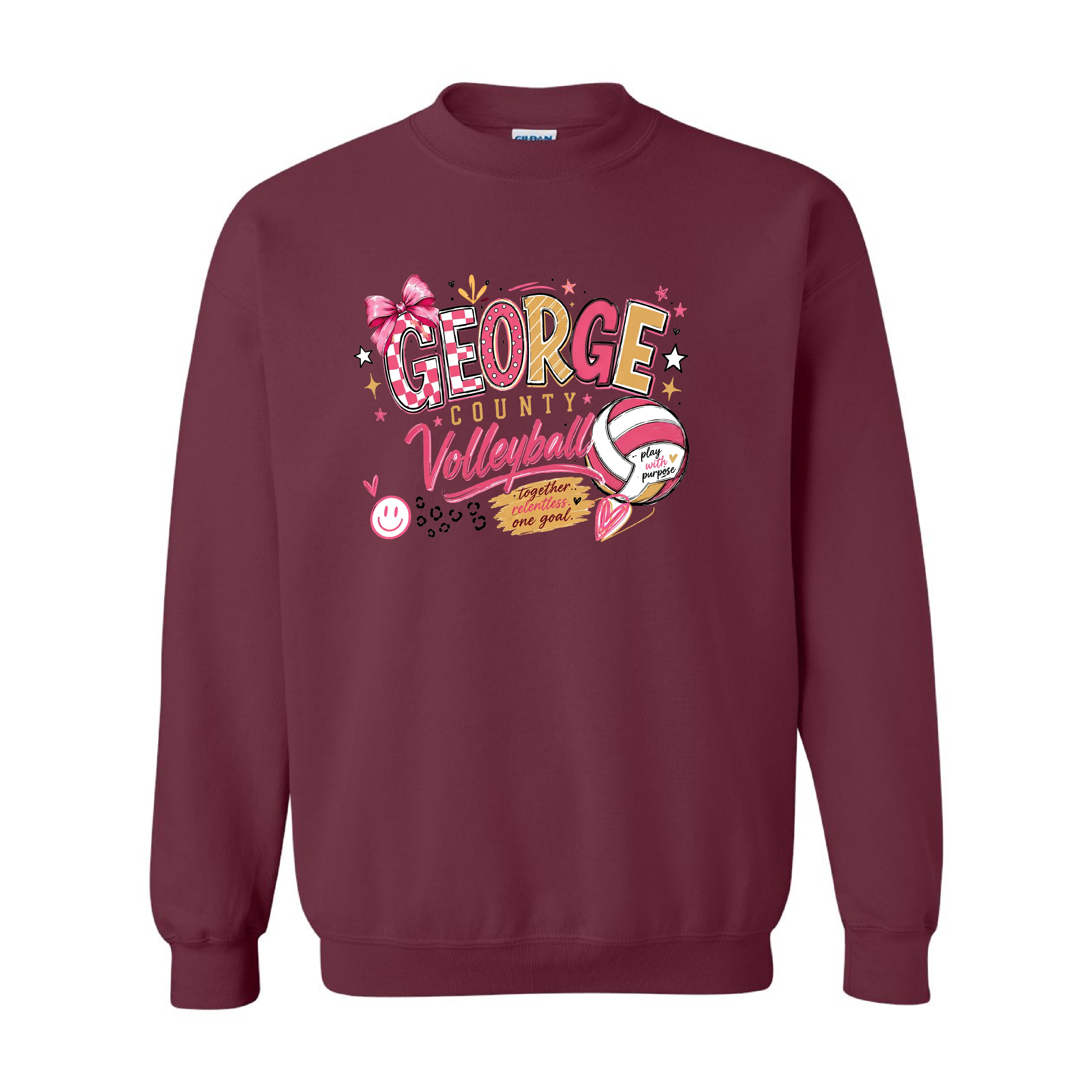 George County Volleyball Bow Crewneck Sweatshirt