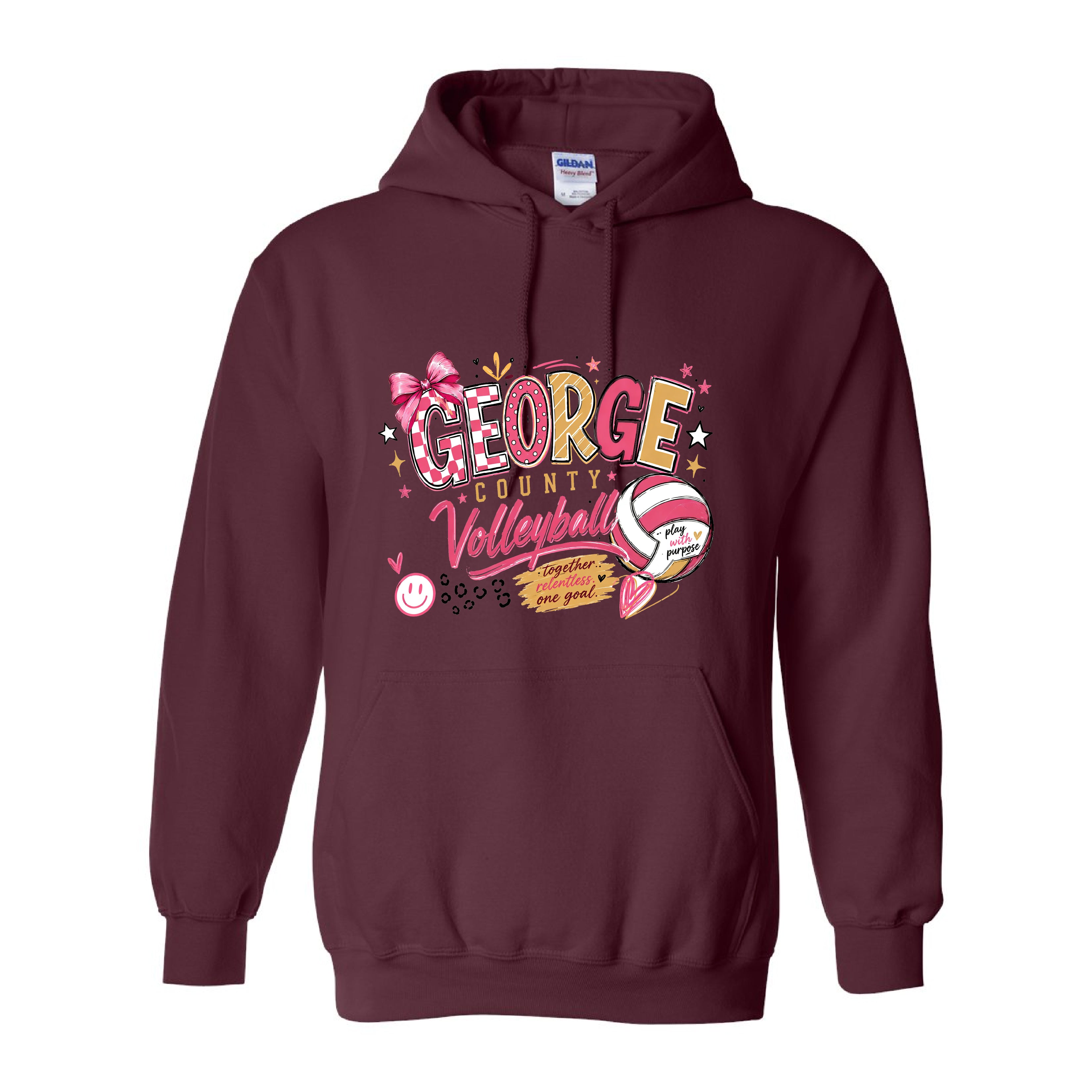 George County Volleyball Bow Hoodie
